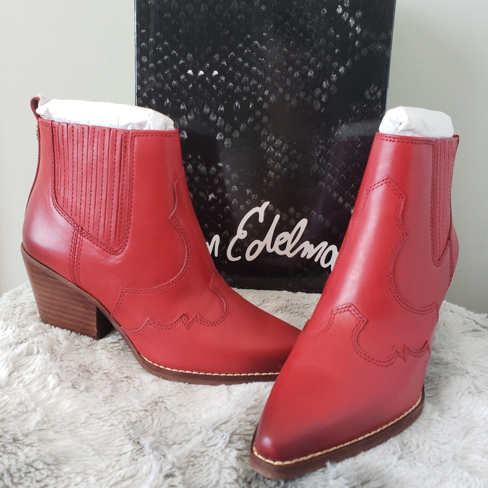 NIB Sam Edelman Winona Western Leather Booties